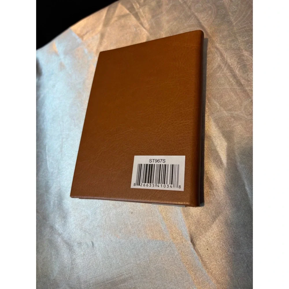 Internet Password Logbook Cognac Brown Faux Leather Alphabetical Organizer ST967